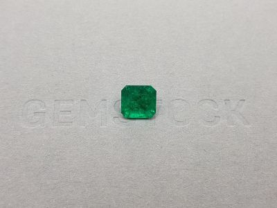 Vivid Green emerald from Colombia octagon cut 1.60 ct photo