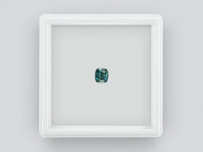 Teal sapphire cushion cut 0.95 ct, Madagascar photo