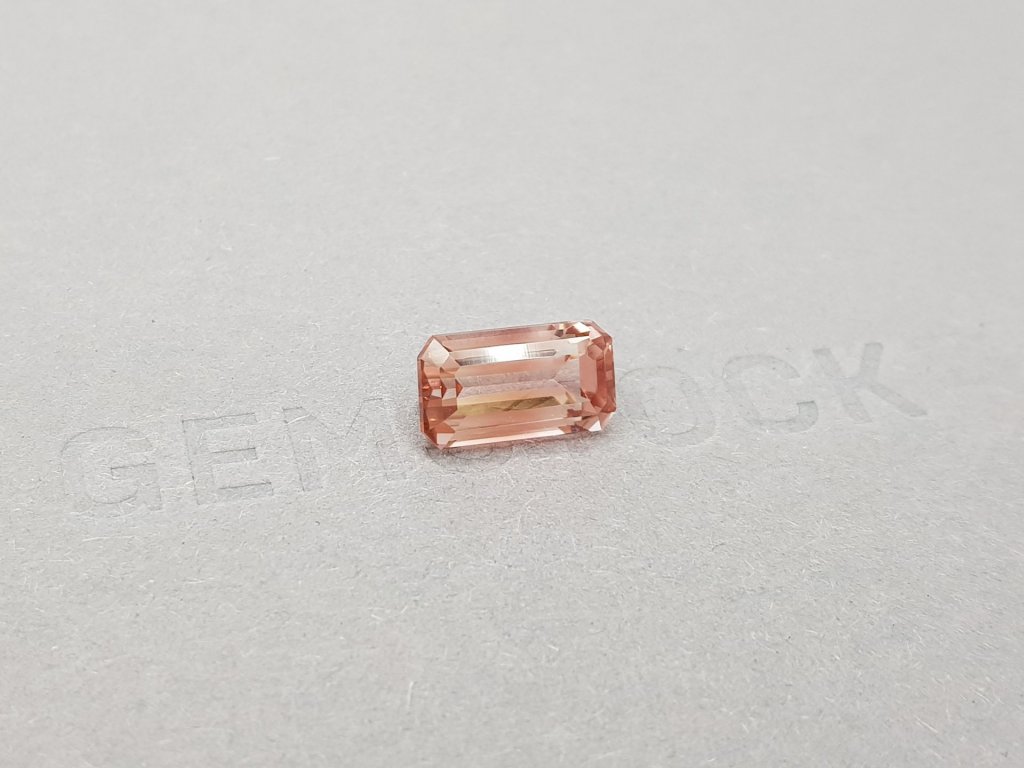 Ring with orange-pink tourmaline 3.56 carats in 18-carat white gold Image №5