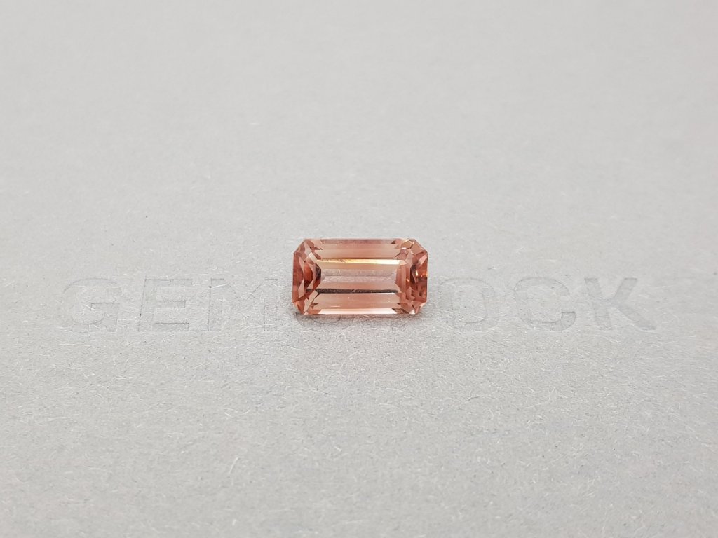 Ring with orange-pink tourmaline 3.56 carats in 18-carat white gold Image №4