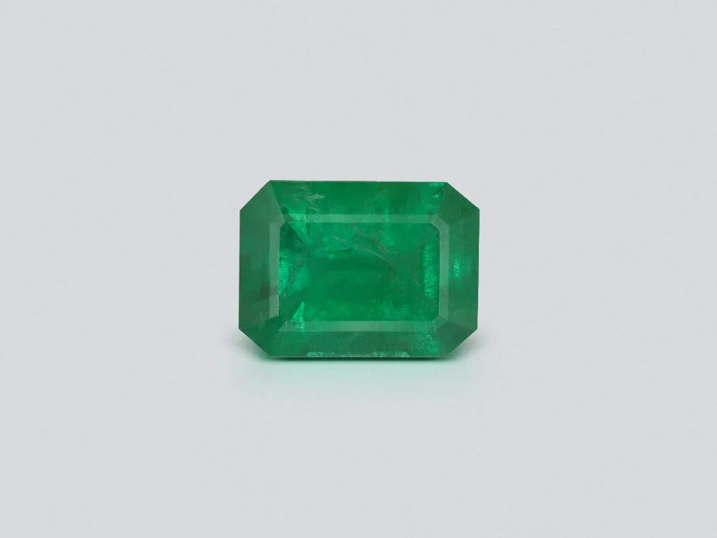 Émeraude vert vif 4,51 carats, taille octogonale, Zambie Image №1