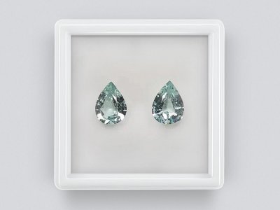 Paar Aquamarine im Birnenschliff von 1,73 Karat photo