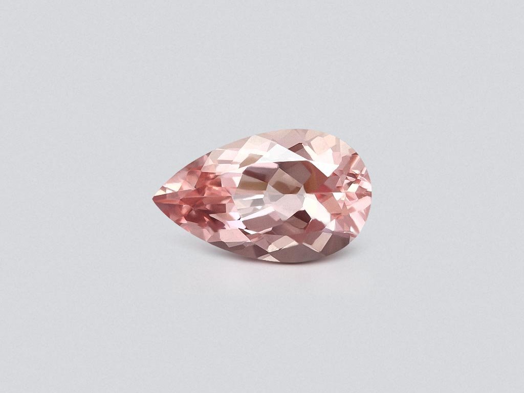 Morganite rose taille poire 3,22 carats Image №1