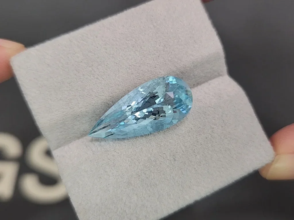 Aquamarin im birnenschliff 8,91 karat, Brazil Image №4