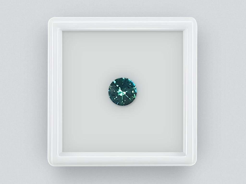 Round cut indigolite tourmaline 1.58 carats Image №1