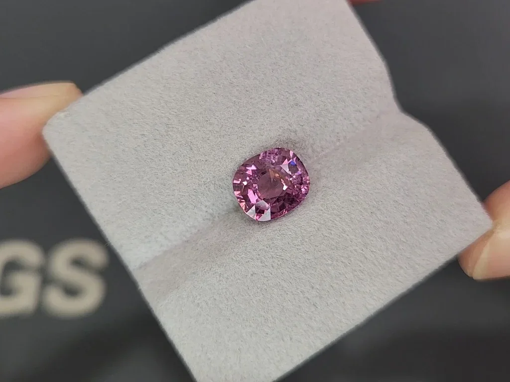 Purple spinel cushion cut 3.06 carats, Vietnam  Image №4