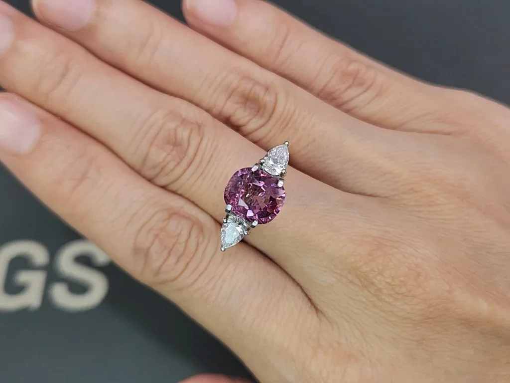 Purple spinel cushion cut 3.06 carats, Vietnam  Image №5