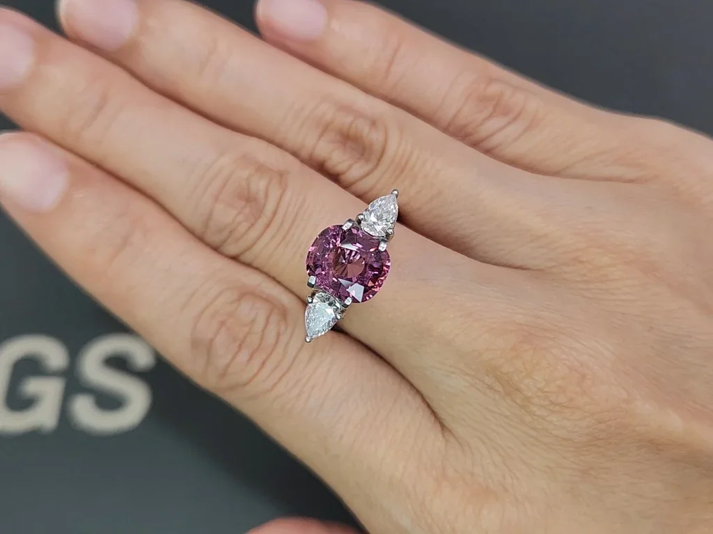 Purple spinel cushion cut 3.06 carats, Vietnam  Image №6