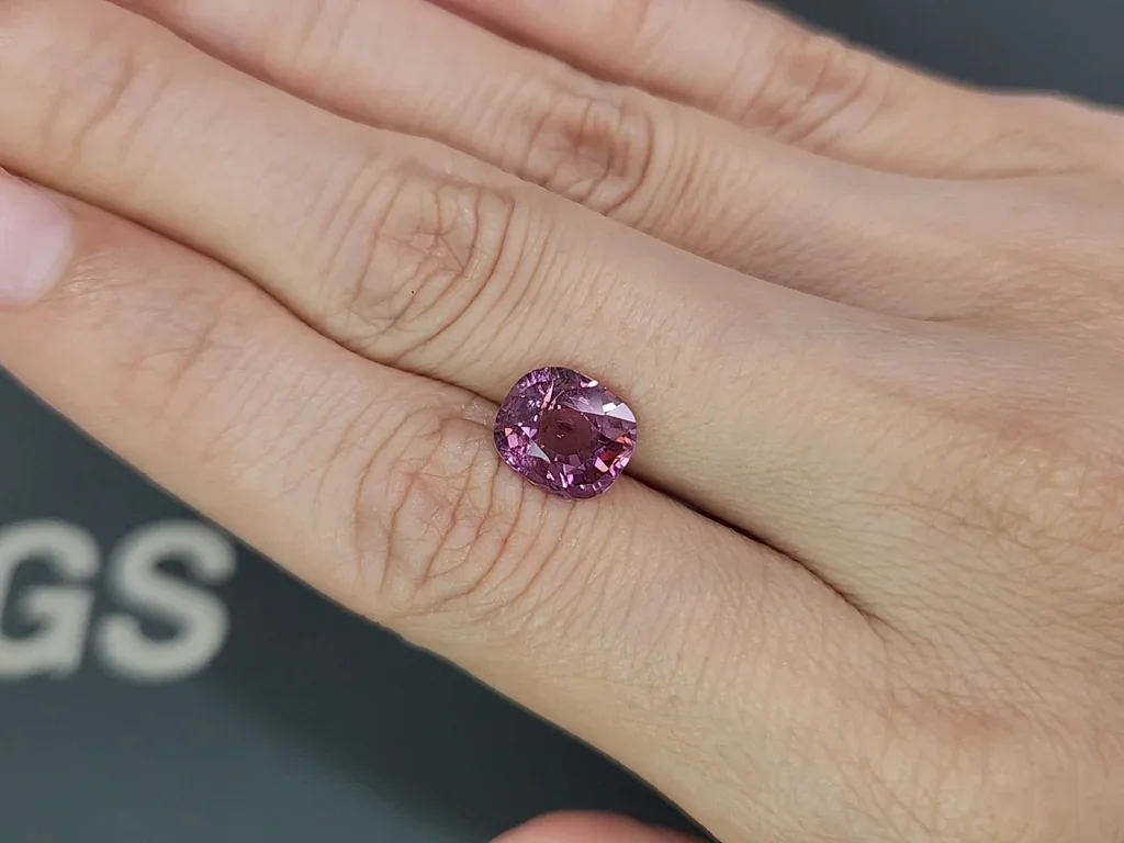 Purple spinel cushion cut 3.06 carats, Vietnam  Image №2