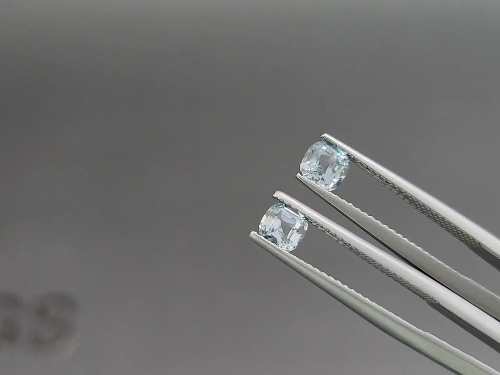 Set of aquamarines cushion-cut 1.48 carats, Madagascar Image №3