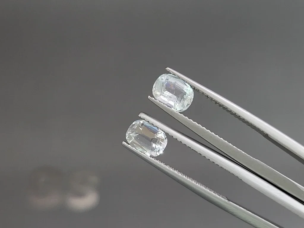 Set of aquamarines cushion cut  2.63 carats, Madagascar Image №4