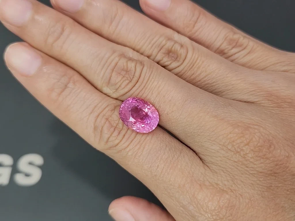 Unbehandelter Padparadscha saphir im oval schliff 8,25 karat, Sri Lanka  Image №2