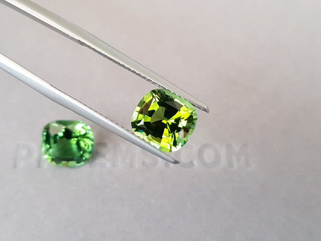 Pair of golden-green tourmalines 4.88 ct, Afghanistan Image №6