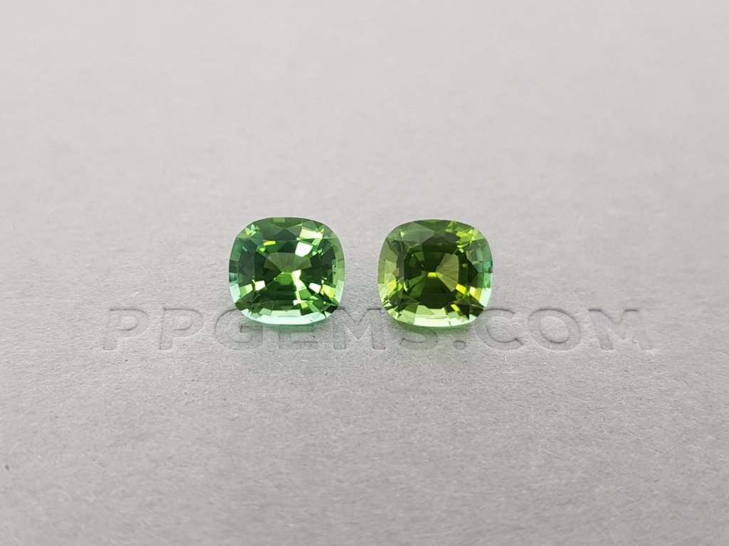 Pair of golden-green tourmalines 4.88 ct, Afghanistan Image №1