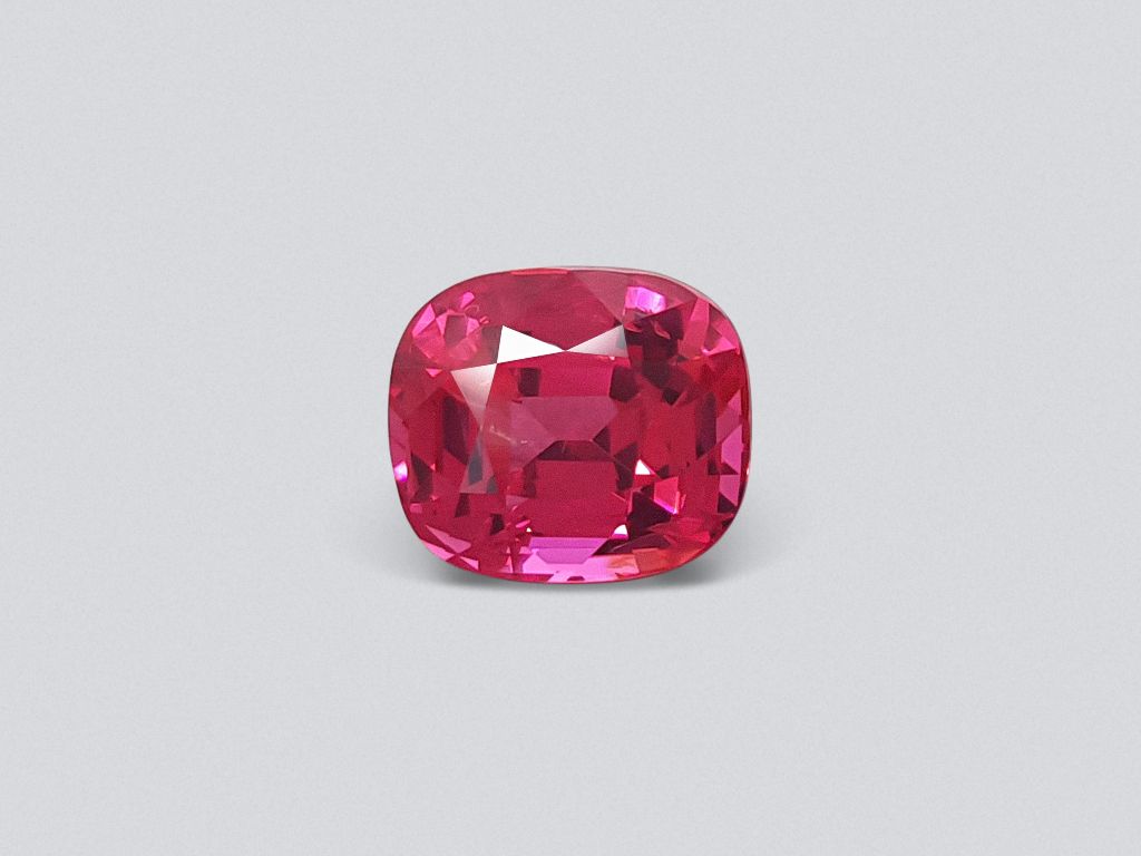 Unique pink-red spinel Mahenge 4.12 carats, GRS brilliancy-type Vibrant, ICA Book Image №1