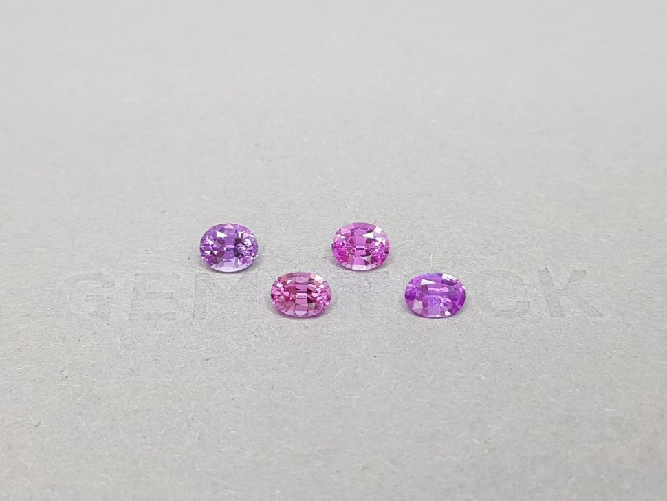 Set of intense pink and purple sapphires, 2.23 ct, Madagascar Image №1