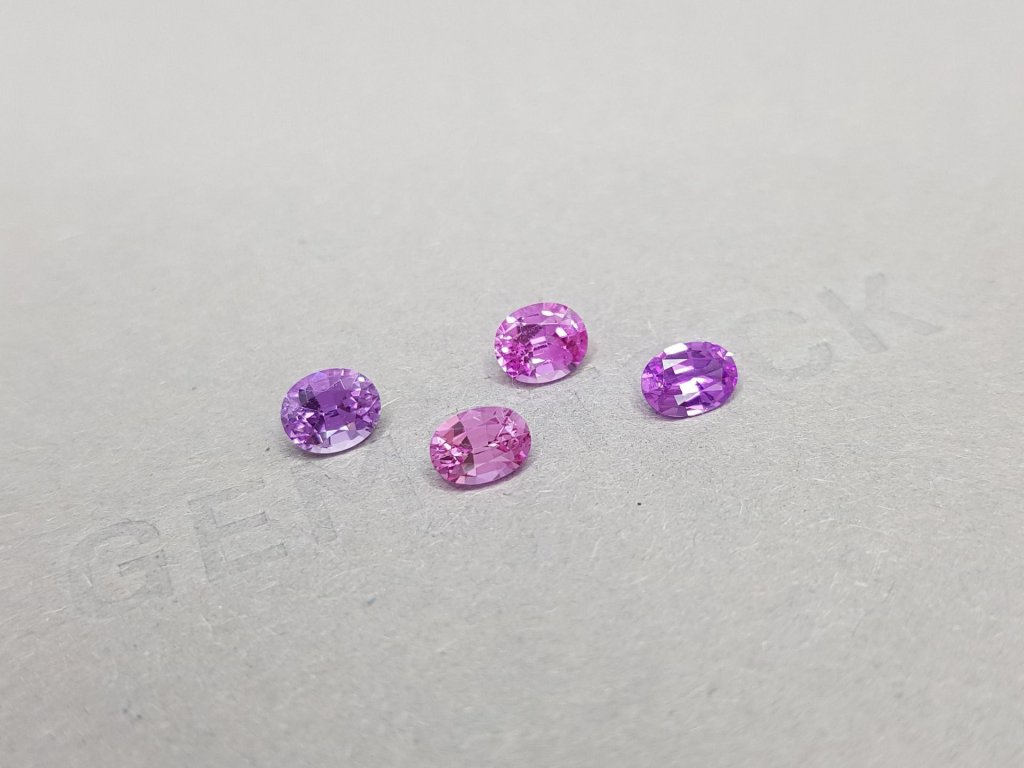 Set of intense pink and purple sapphires, 2.23 ct, Madagascar Image №3