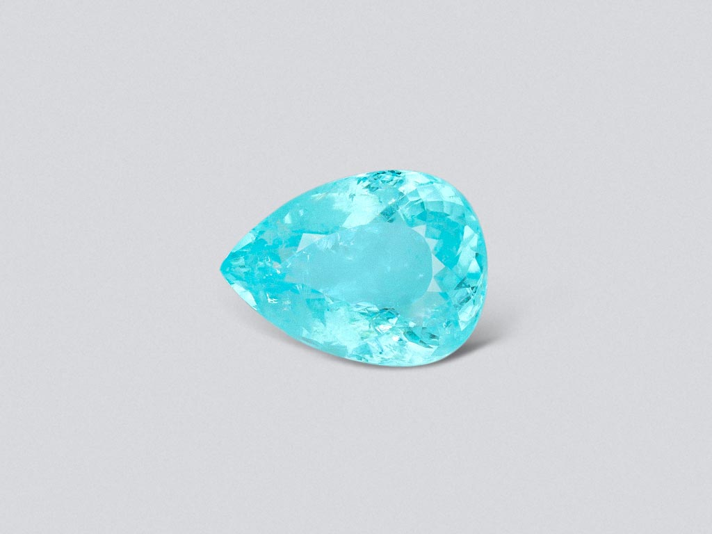 Neon blue Paraiba tourmaline in pear cut 5.40 carats, Mozambique Image №1