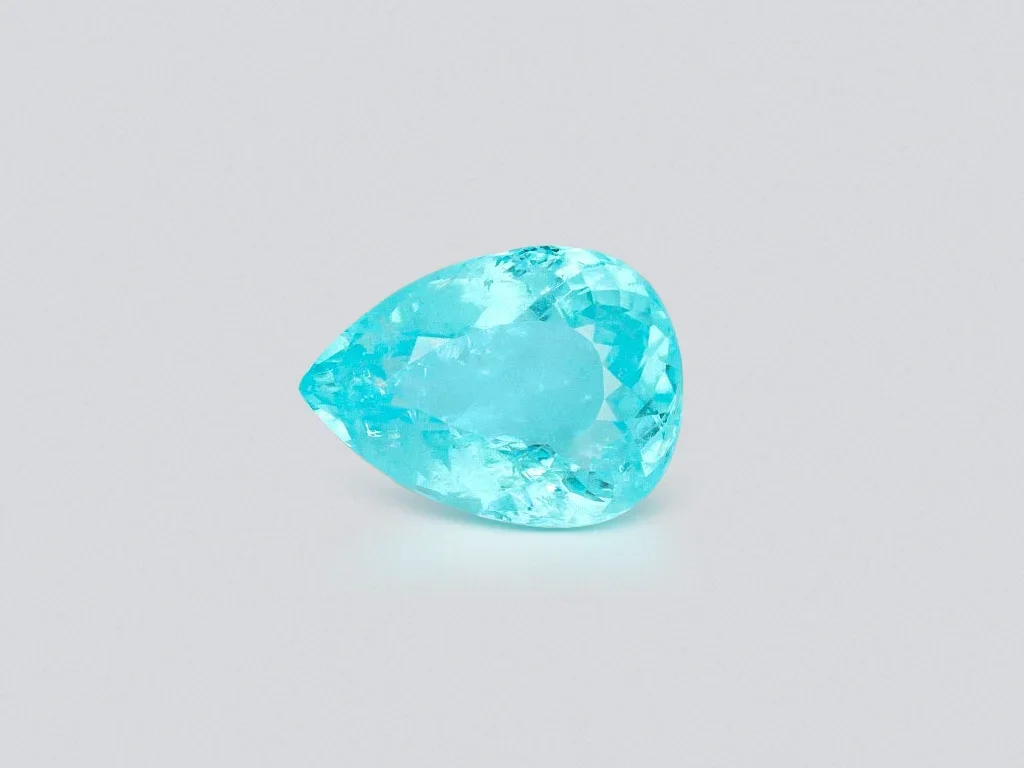 Turmalina Paraiba azul neón talla pera 5,40 quilates, Mozambique Image №1