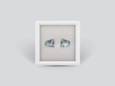 Light blue aquamarines, trapezoid cut, 1.75 carats, Africa  photo