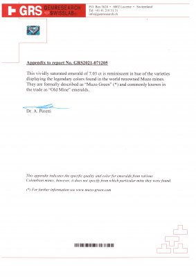 Certificate Émeraude vert vif taille asscher 7,03 carats, Colombie