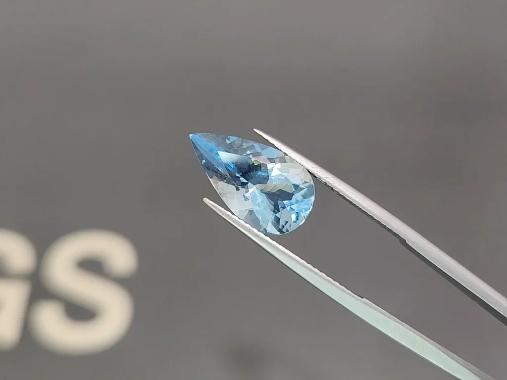 Aquamarine Santa Maria pear cut 4.67 carats, Brazil Image №3
