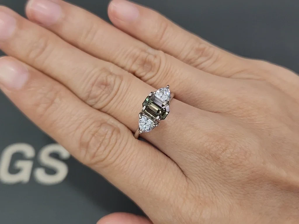 Unbehandelter saphir, türkisfarbener achteckiger 1,36 karat, Sri Lanka Image №5