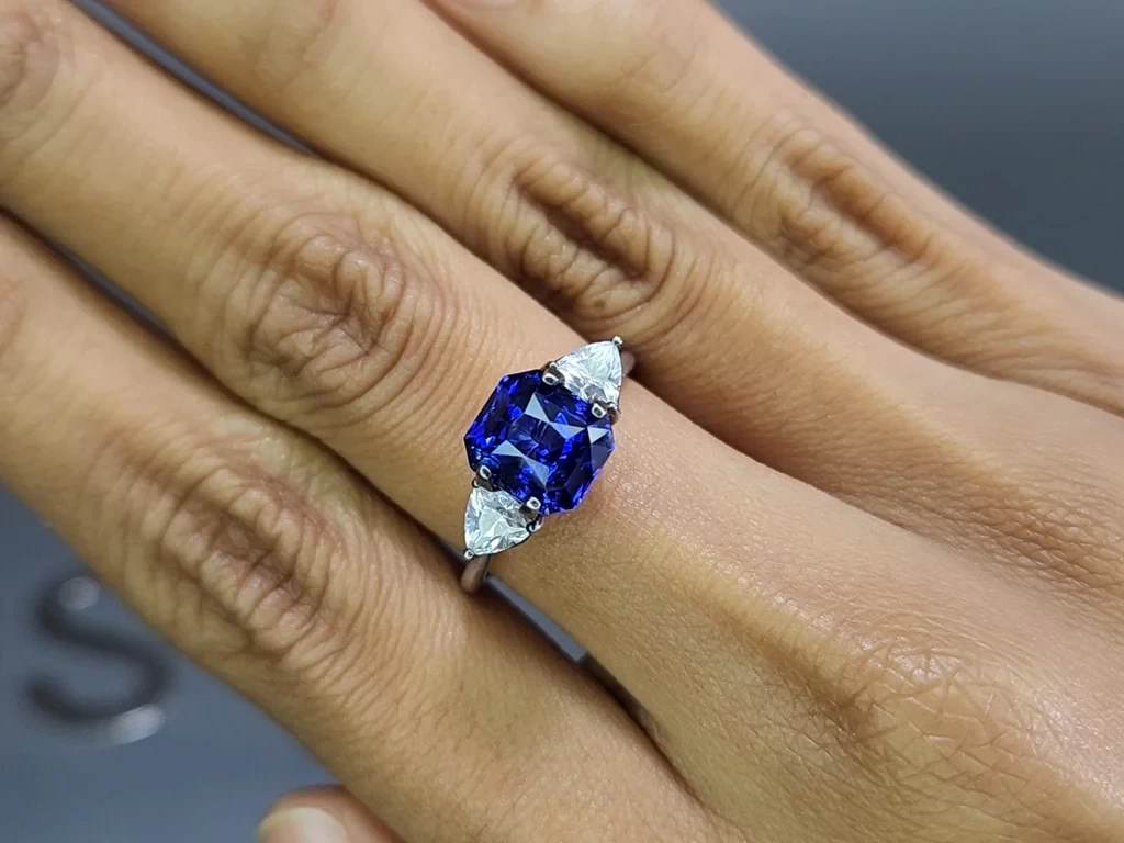 Blauer saphir im radiant-schliff 3,05 karat, Sri Lanka Image №5