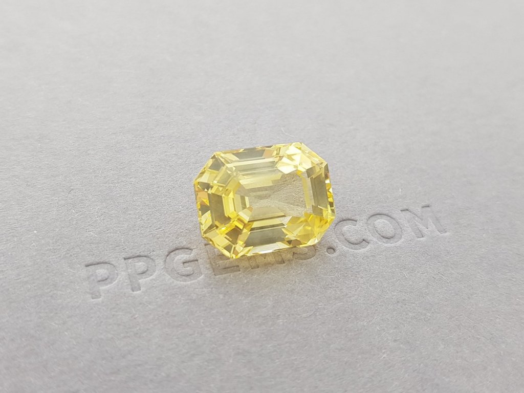 Unheated vivid yellow sapphire 13.32 ct, Sri Lanka Image №3