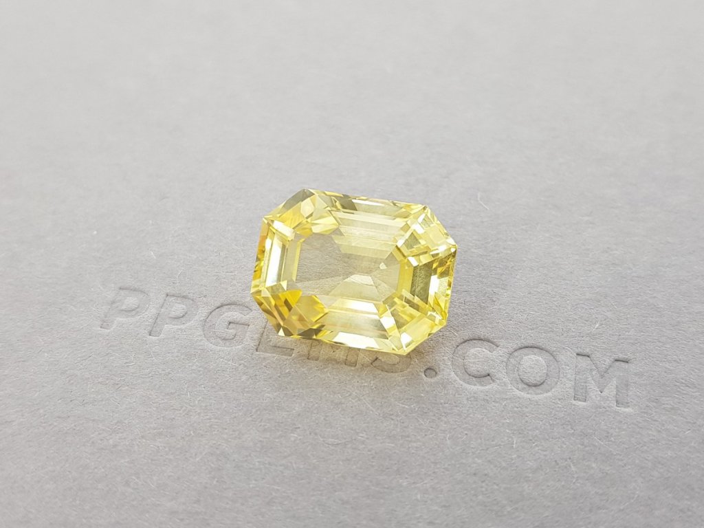 Unheated vivid yellow sapphire 13.32 ct, Sri Lanka Image №4
