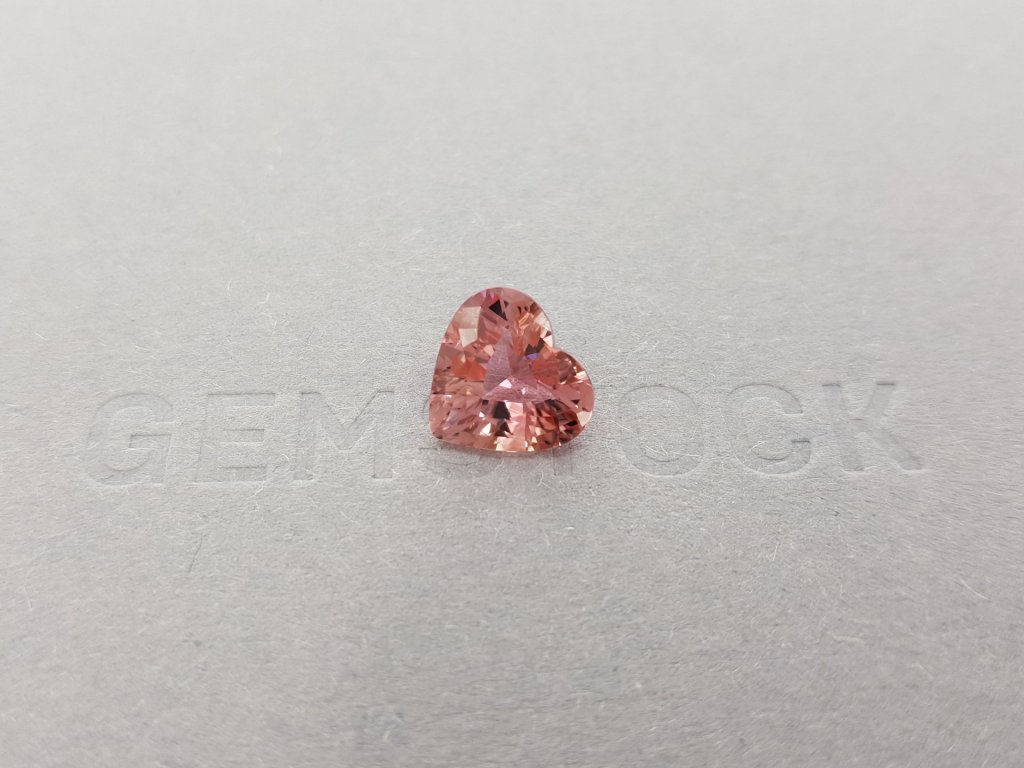 Orange-pink heart cut tourmaline 3.15 ct Image №1