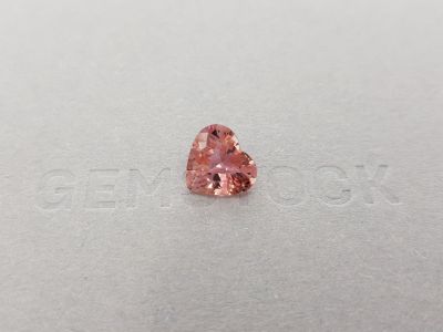 Orange-pink heart-cut tourmaline 3.15 ct photo