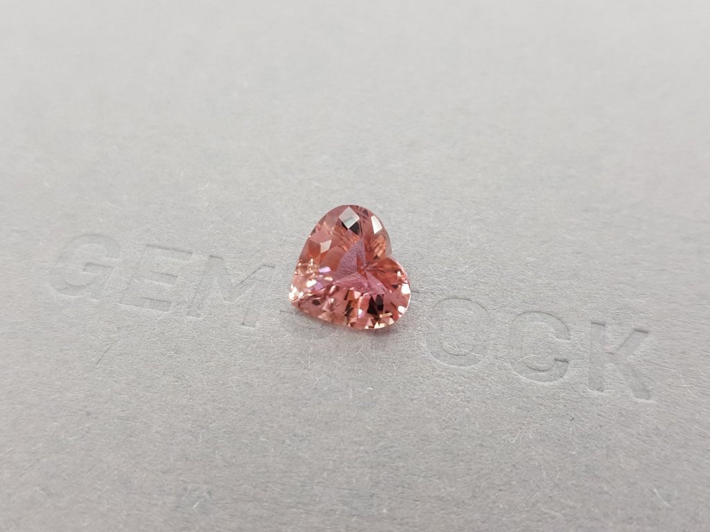 Orange-pink heart cut tourmaline 3.15 ct Image №2