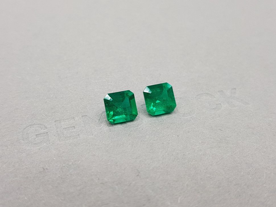 Pair of Colombian Muzo Green emeralds 2.38 ct Image №2
