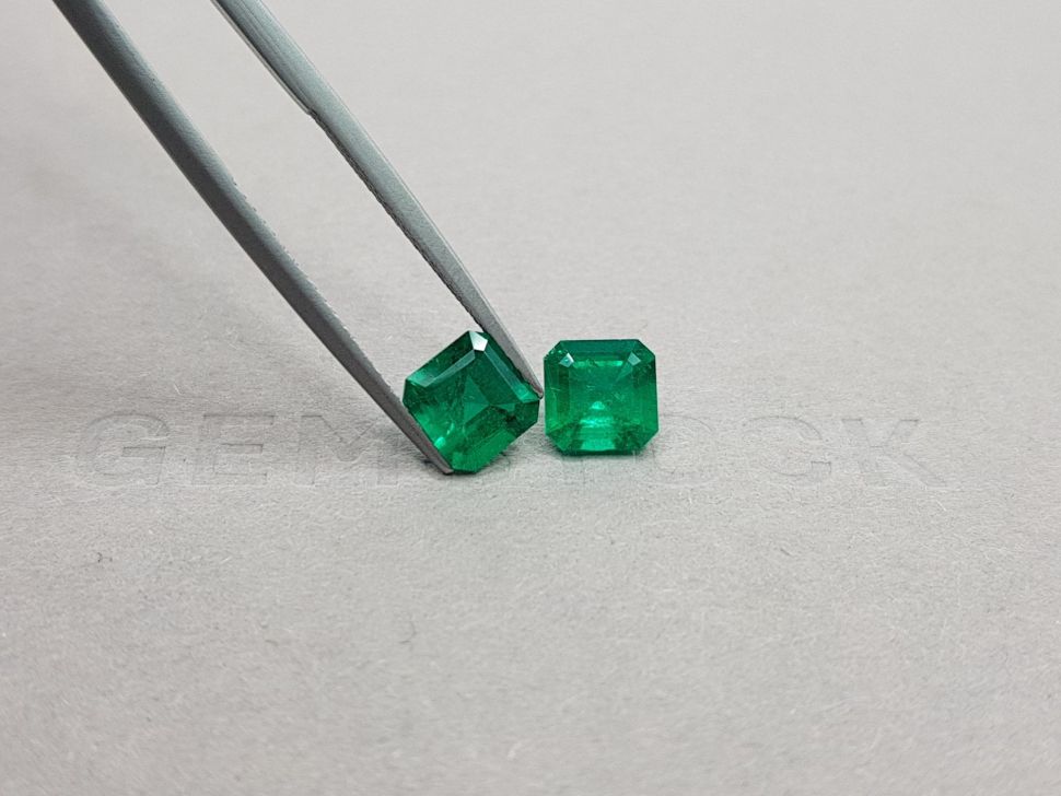 Pair of Colombian Muzo Green emeralds 2.38 ct Image №4
