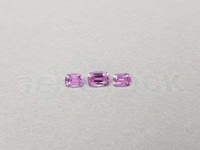 Baby pink unheated sapphire set 1.88 ct from Madagascar photo
