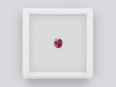 Vivid pink oval cut umbalite garnet 0.99 ct, Tanzania photo