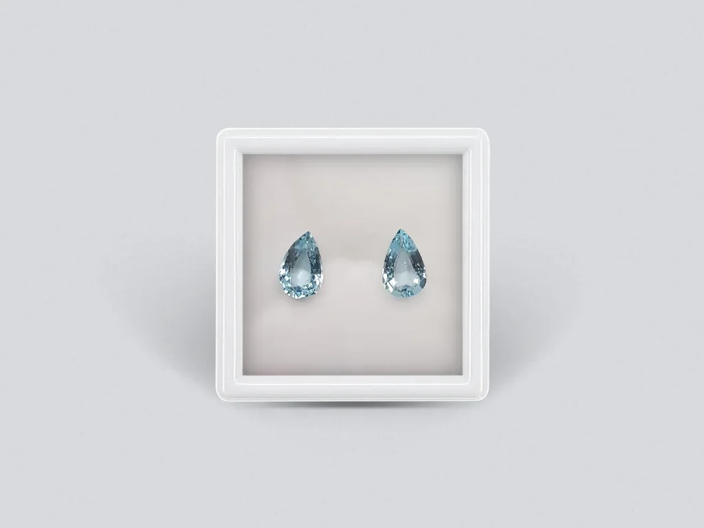 Pear cut aquamarines 1.96 carats, Africa Image №1