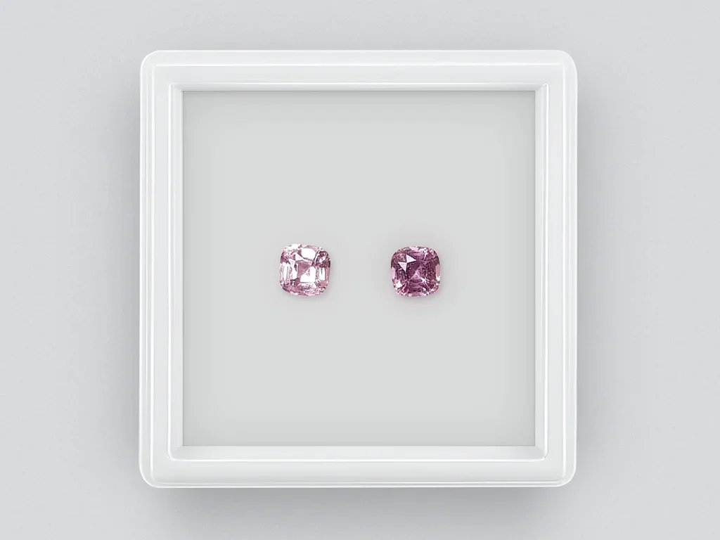 Par de espinelas talla cojín de 1,43 quilates, Tayikistán Image №1