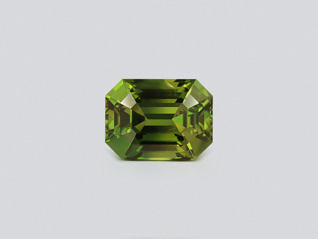 Green sapphire octagon cut 5.55 carats, Sri Lanka Image №1