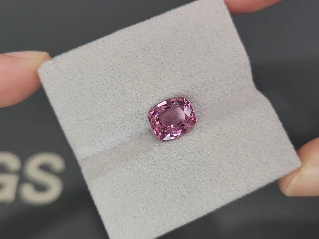 Purple spinel cushion cut 2.90 carats, Vietnam Image №4