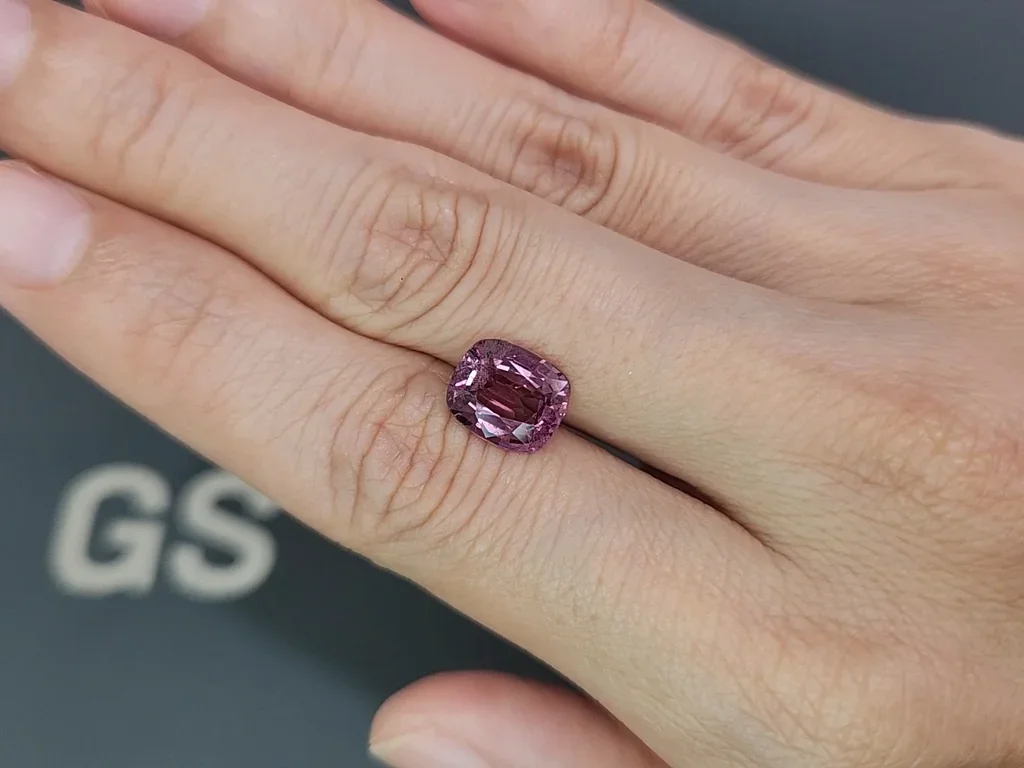 Purple spinel cushion cut 2.90 carats, Vietnam Image №2
