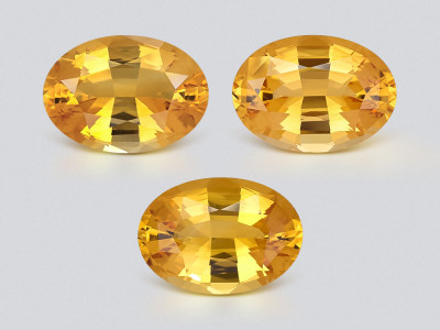 Set citrine high precision oval cut 29.05 carats, Africa photo