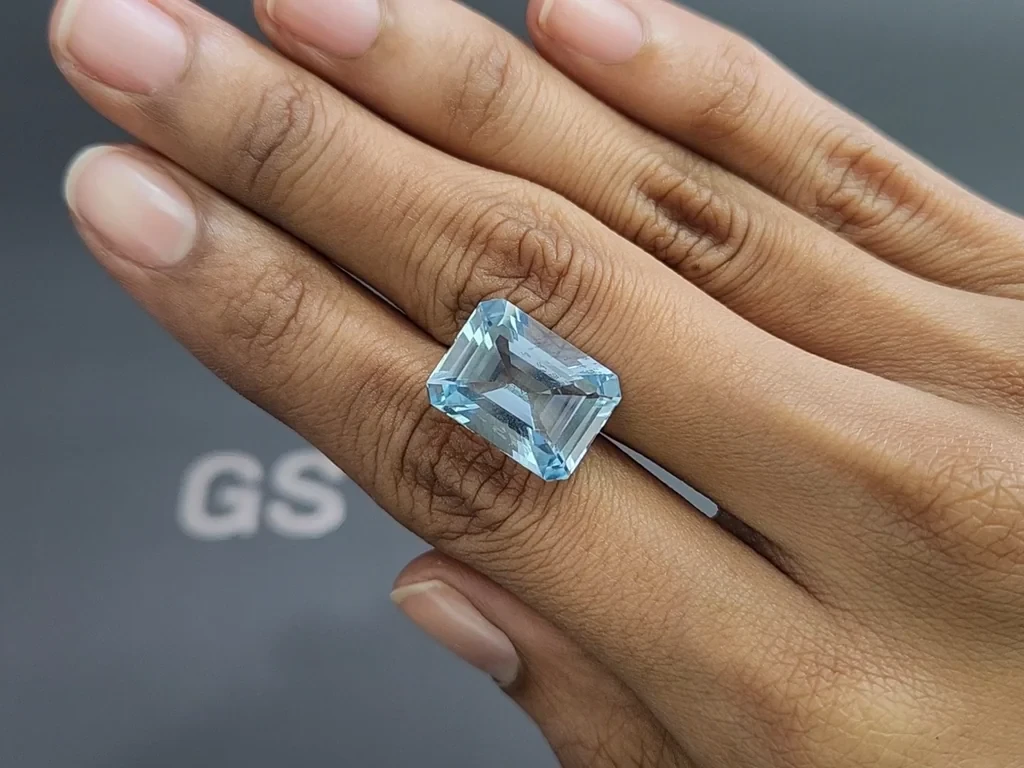 Achteckig geschliffener aquamarin 11,01 karat, Madagaskar  Image №2