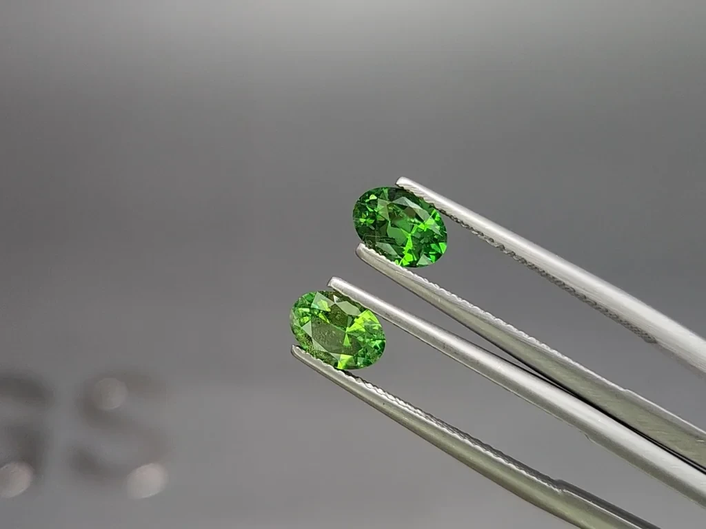 Une paire de tsavorites de taille ovale 1,37 carat, Tanzanie Image №3
