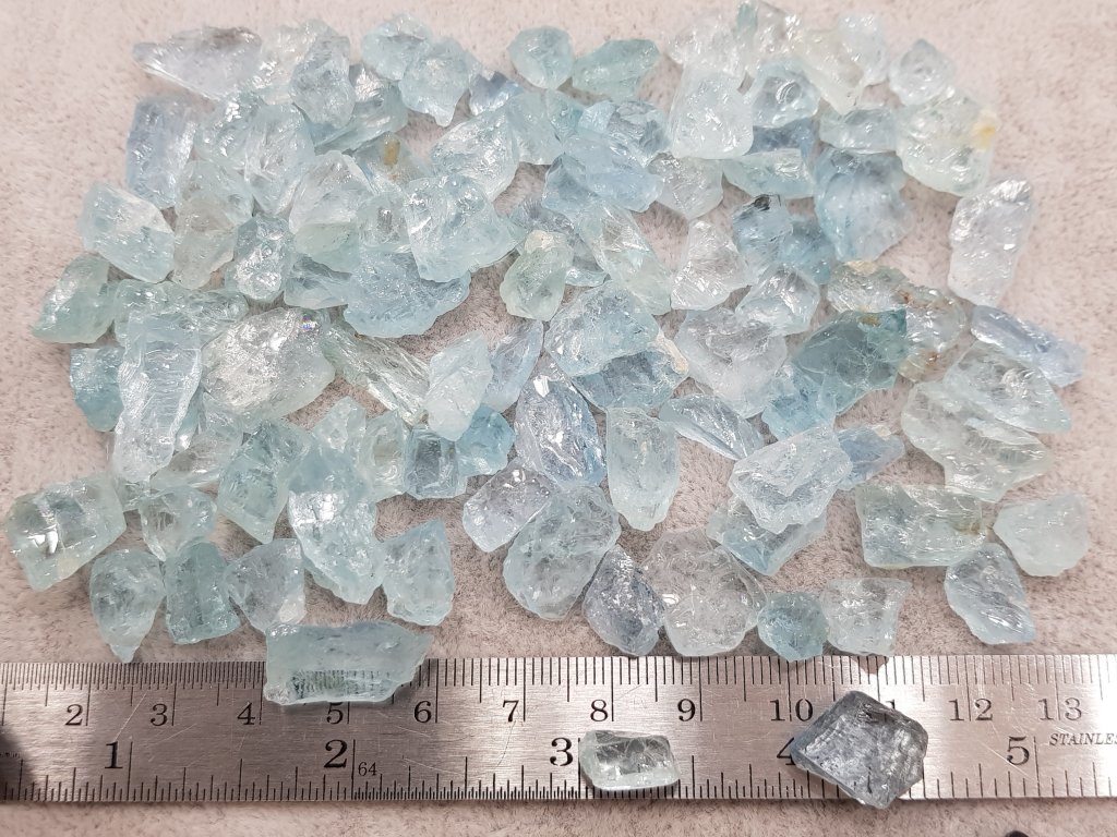 Blue aquamarine, lot 85.27 gr photo