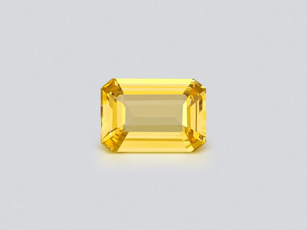 Untreated vivid yellow sapphire in octagon cut 3.75 carats, Sri Lanka Image №1