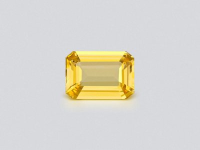 Untreated vivid yellow sapphire in octagon cut 3.75 carats, Sri Lanka photo