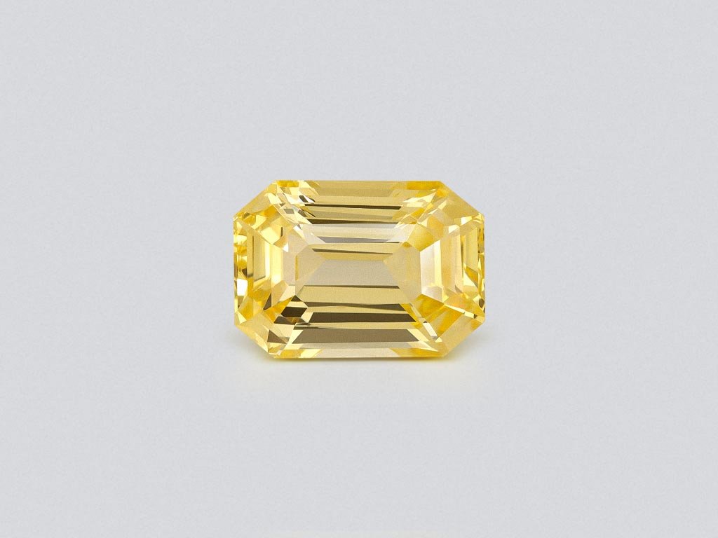 Zafiro amarillo intenso de talla octagonal sin calentar de 6,01 ct, Sri Lanka Image №1