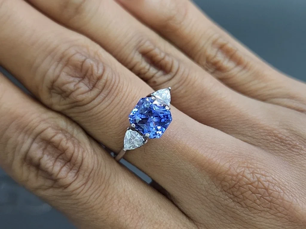 Blue sapphire radiant cut 3.36 carats, Sri Lanka Image №5